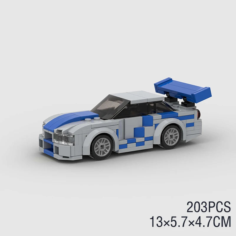lego Car Rally Sport Vehicle Racer ae86 M8 Model Building Blocks R34 Racing Super Technique Brick Christmas Gift