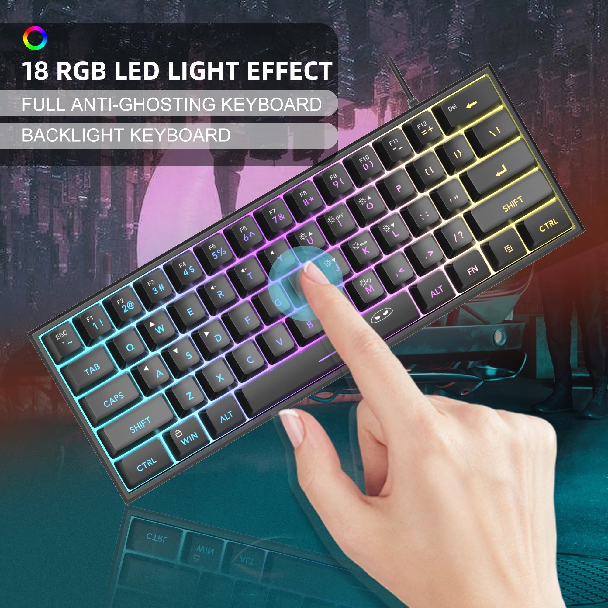 Gaming Keyboard, RGB ,Waterproof Mechanical