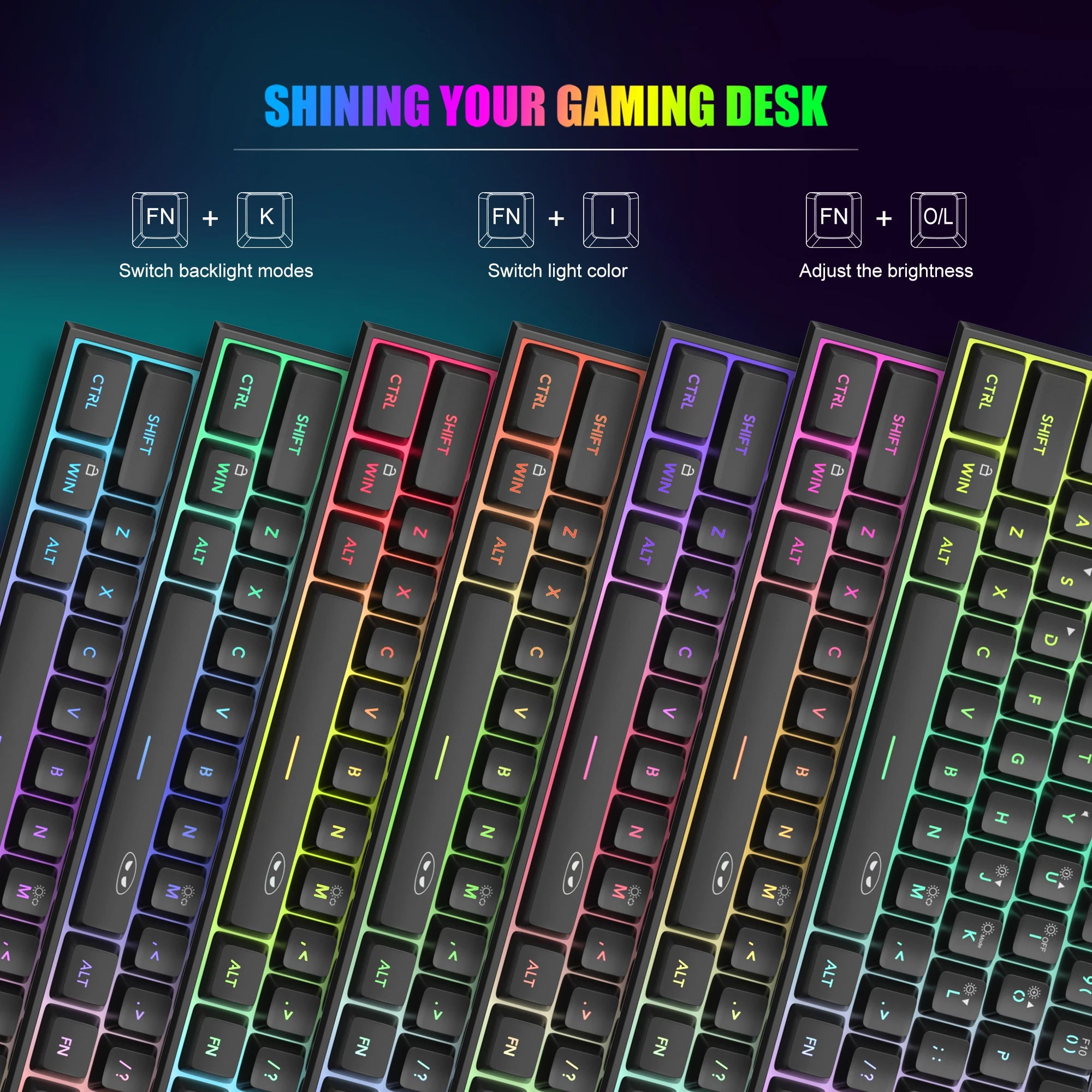 Gaming Keyboard, RGB ,Waterproof Mechanical