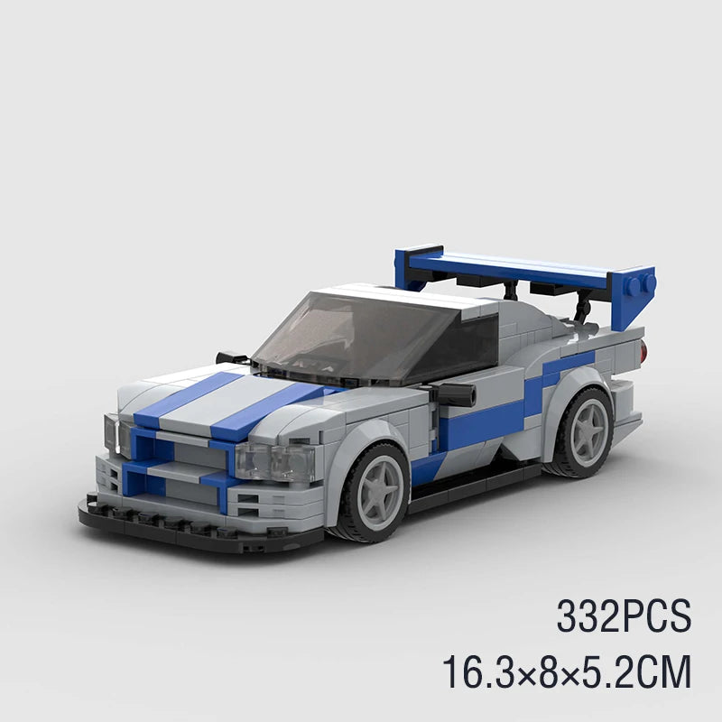 lego Car Rally Sport Vehicle Racer ae86 M8 Model Building Blocks R34 Racing Super Technique Brick Christmas Gift